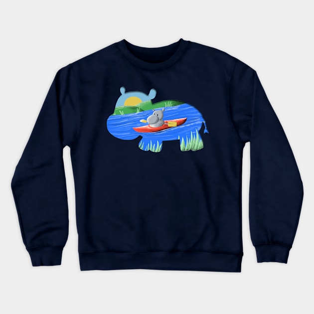 Hippoception Crewneck Sweatshirt by transformingegg